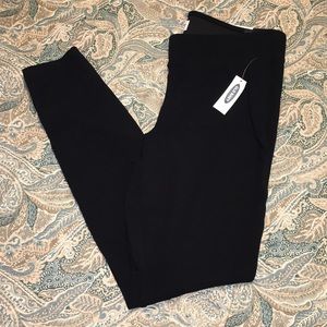 Ankle Length Solid Black leggings